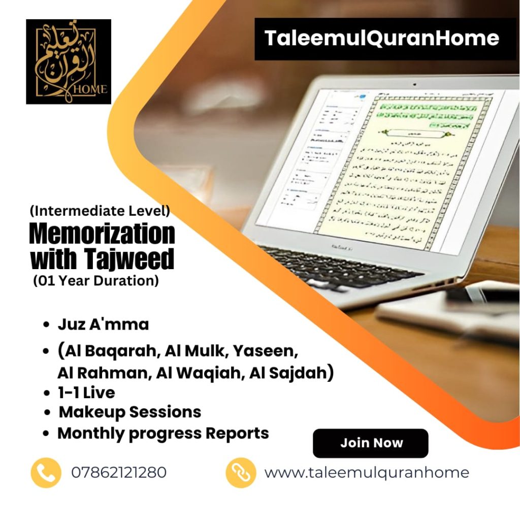 Online Quran Memorization Classes for Intermediates with Tajweed